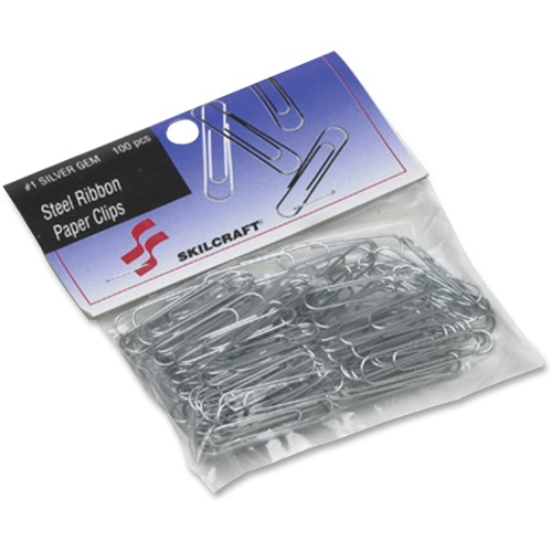 7510014676738, PAPER CLIPS, STEEL, SILVER, 100/PACK