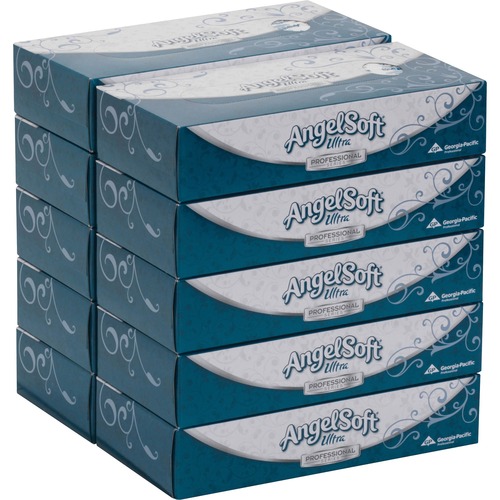 Ps Ultra Facial Tissue, 2-Ply, White, 8 4/5 X 7 2/5, 125/box, 10 Boxes/carton