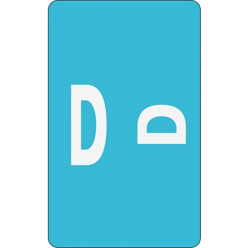 Alpha-Z Color-Coded Second Letter Labels, Letter D, Light Blue, 100/pack