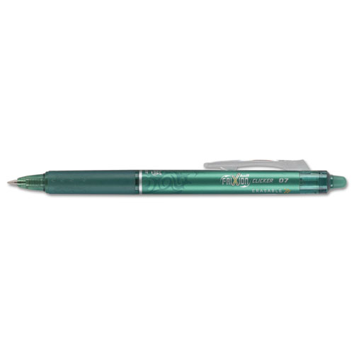 Frixion Clicker Erasable Gel Ink Retractable Pen, Green Ink, .7mm, Dozen