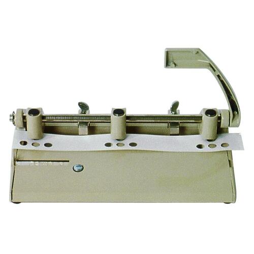 7520001394101, ADJUSTABLE HEAVY-DUTY THREE-HOLE PUNCH, 13/32" HOLES, BEIGE