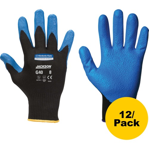 G40 Nitrile Coated Gloves, 240 Mm Length, Large/size 9, Blue, 12 Pairs