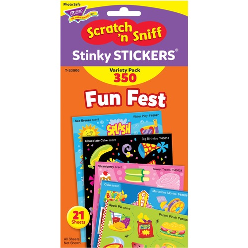 Stinky Stickers Variety Pack, Mixed Shapes, 350/pack