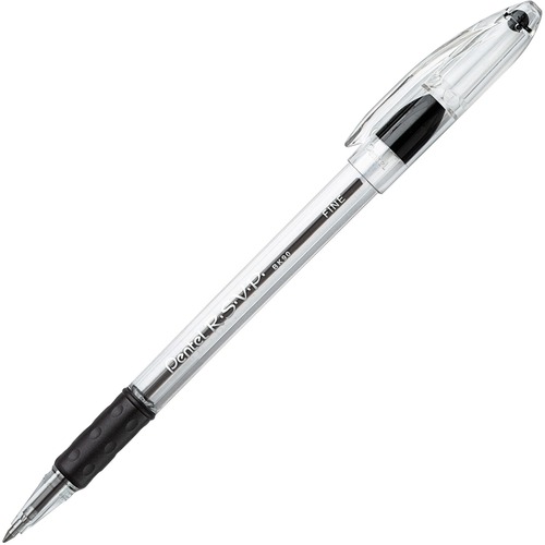 R.s.v.p. Stick Ballpoint Pen, .7mm, Trans Barrel, Black Ink, Dozen