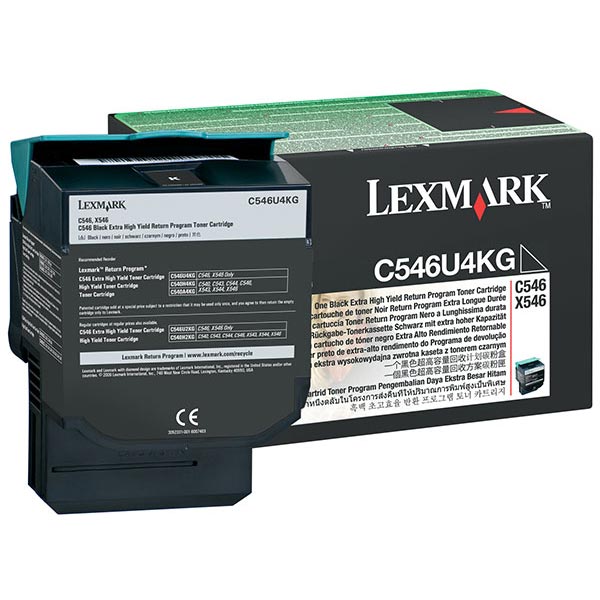 Lexmark C546 X546 Extra High Yield Black Return Program Toner Cartridge for US Government (8000 Yield) (TAA Compliant Version of C546U1KG)
