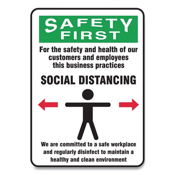 SIGN,SOCIAL DISTANCE 10X7