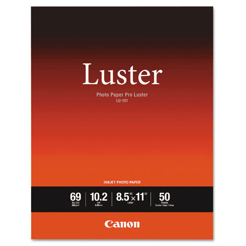 PRO LUSTER INKJET PHOTO PAPER, 10.2 MIL, 8.5 X 11, LUSTER WHITE, 50/PACK