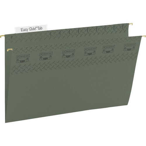 Tuff Hanging Folder With Easy Slide Tab, Legal, Standard Green, 20/pack