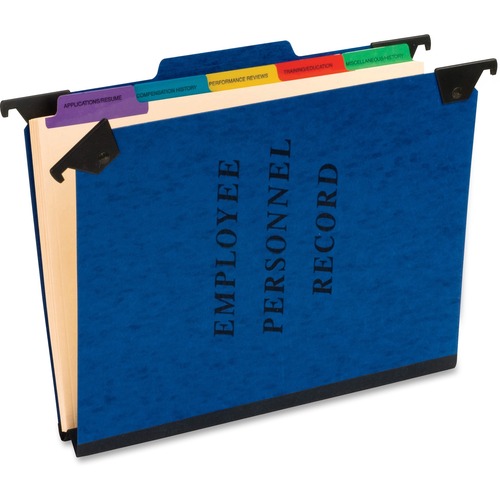 Personnel Folders, 1/3 Cut Hanging Top Tab, Letter, Blue