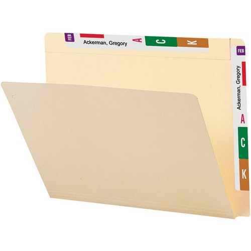 Conversion File Folders, Straight Cut Top Tab, Letter, Manila, 100/box