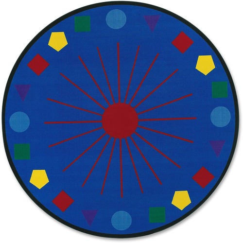 Shapes Galore Rug, 8' Diameter, Multi