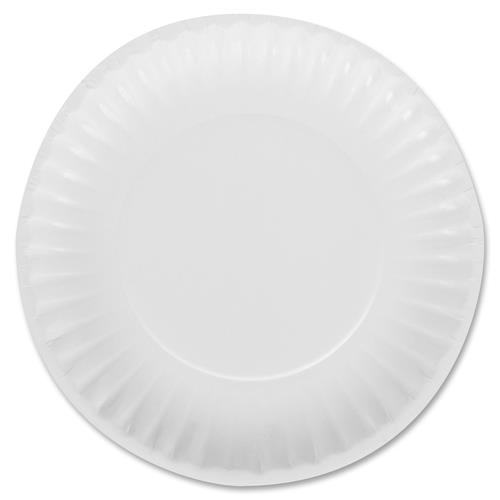 CLAY COATED PAPER PLATES, 6", WHITE, 100/PACK, 12 PACKS/CARTON