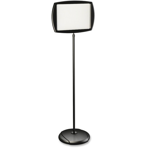 Floor Stand Sign Holder, Rectangle, 15x11 Sign, 66"h, Black Frame