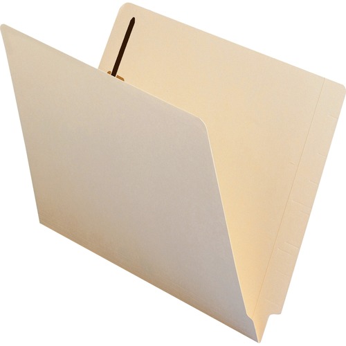 END TAB FASTENER FOLDERS W/REINFORCED TAB, 1 FASTENER, LETTER, MANILA, 50/BX