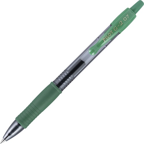 Gel Pen,Retractable/Refillable,Fine Point,Green