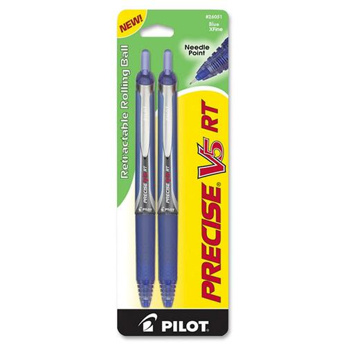 Rollerball Pen,Retract.,Extra Fine Pt.,1/PK,Blue Barrel/Ink