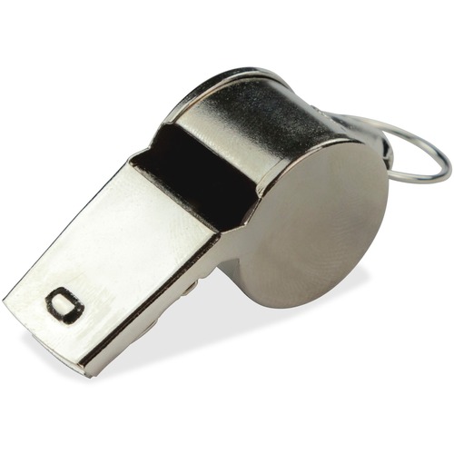 Sports Whistle, Medium Weight, Metal, Silver