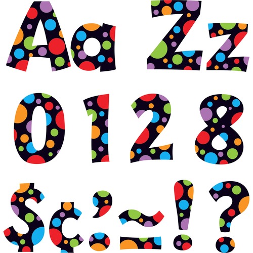 Ready Letter, w/ Neon Dots, 4", Assorted Letters/Color
