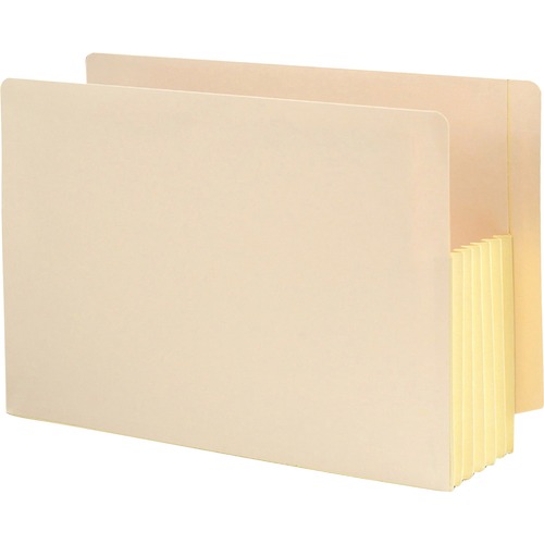 5 1/4" Exp Straight Tab File Pocket W/tyvek, Legal, Manila, 10/box