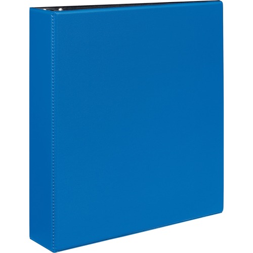 Binder w/Label Holder, Slant Ring, 2" Cap, 8-1/2"x11", Blue