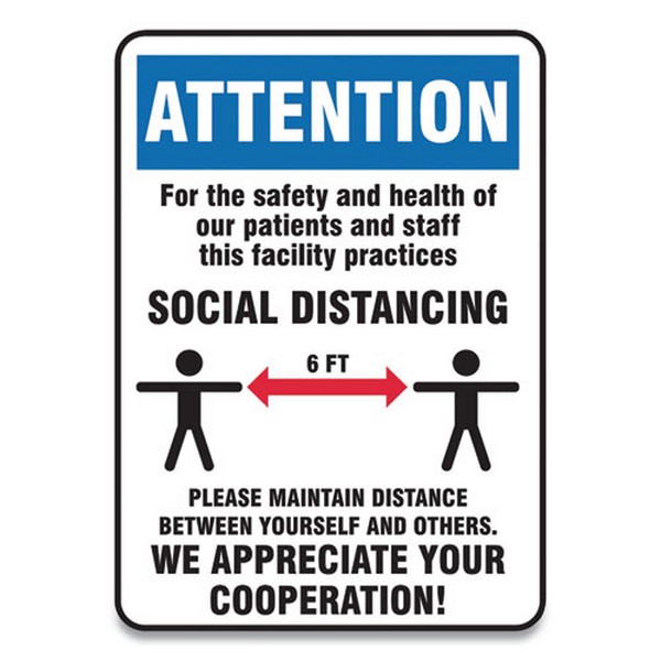 SIGN,SOCIAL DISTANCE 10X7