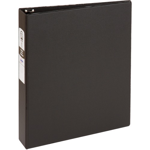 Economy Non-View Binder With Round Rings, 11 X 8 1/2, 1 1/2" Capacity, Black