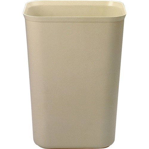 Fire-Resistant Wastebasket,40 Qt,11-1/4"x15"x20",Beige