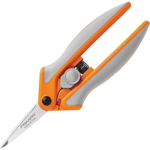 EASY ACTION MICRO-TIP SCISSORS, POINTED TIP, 5" LONG, 1.75" CUT LENGTH, GRAY STRAIGHT HANDLE