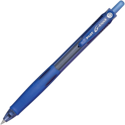 G-Knock Begreen Retractable Gel Ink Pen, Blue Ink, .7mm, Dozen