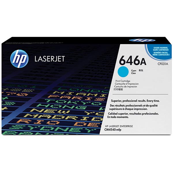 Hewlett-Packard  Toner Cartridge, 12,500 Page Yield, Cyan