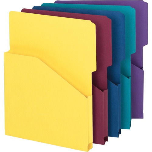 Slash Jackets, 1" Expansn, Letter,9-3/8"x11-1/2", 5/PK, AST