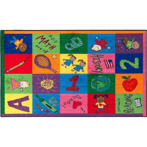 Primary Pictures Rug, 3'x5', Multi