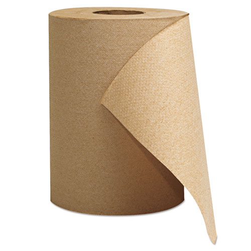 Hardwound Roll Towels, 1-Ply, Brown, 8" X 300 Ft, 12 Rolls/carton