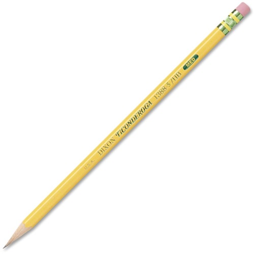 Woodcase Pencil, F #2.5, Yellow, Dozen