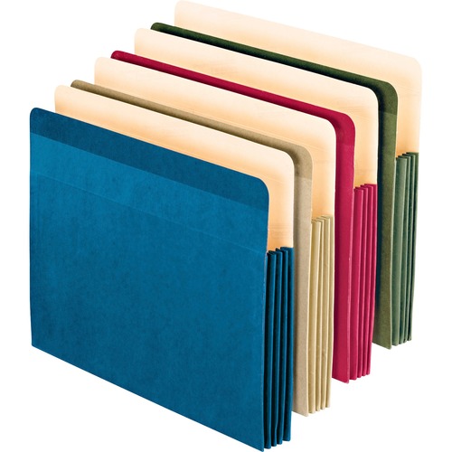 Recycled Paper Color File Pocket, Letter, 4 Colors, 4/pack