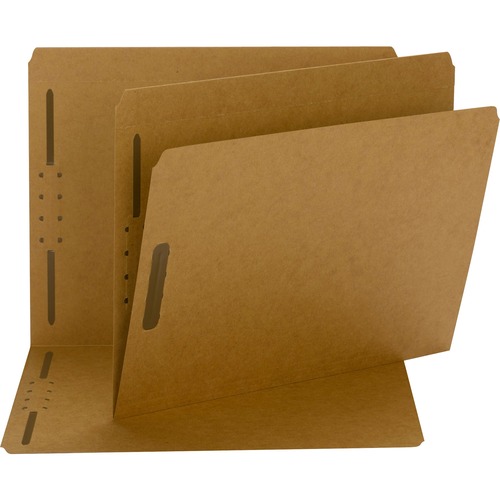Kraft K Style Fastener Folders, Straight Cut, Top Tab, Letter, Brown, 50/box