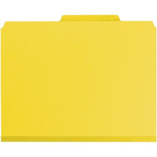 3" Expansion Classification Folder, 2/5 Cut, Letter, 8-Section, Yellow, 10/box