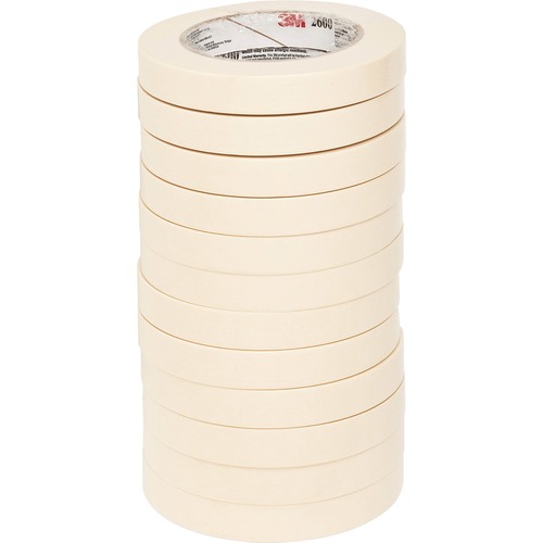 Economy Masking Tape, .7" X 60.1yds, 3" Core, Tan