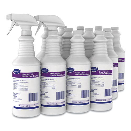 Envy Liquid Disinfectant Cleaner, Lavender, 32 Oz Spray Bottle, 12/carton