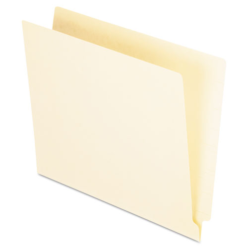 Straight Cut End Tab Folders, One Ply, Straight Cut, Letter, Manila, 100/box