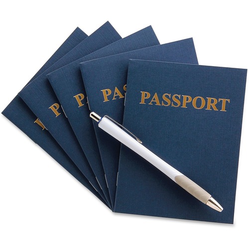 Students Passport Book, 4-1/4"x5-1/2", 12/PK, Navy