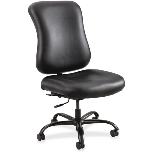 Optimus High Back Big & Tall Chair, 400-Lb. Capacity, Black Leather