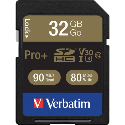 Memory Card, SDHC, 90MB/s Read Speed, 32GB, BK/GD