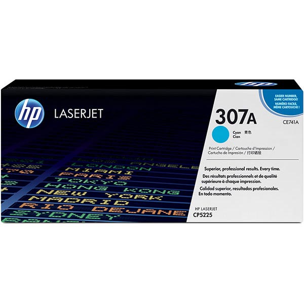 Hewlett-Packard  Toner Cartridge, HP 307A, 7,300 Page Yield, Cyan