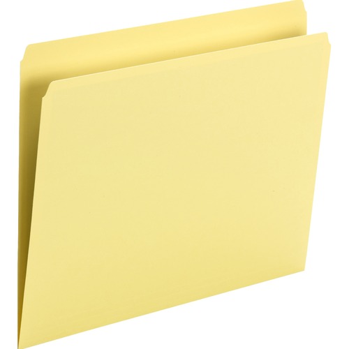 Colored Tab File Folder, 11pt, 3/4" Exp, Ltr, 100/BX, YW