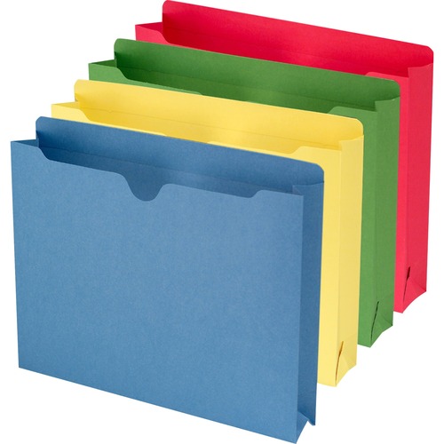 Colored File Jackets W/reinforced 2-Ply Tab, Letter, Assorted Colors, 50/box