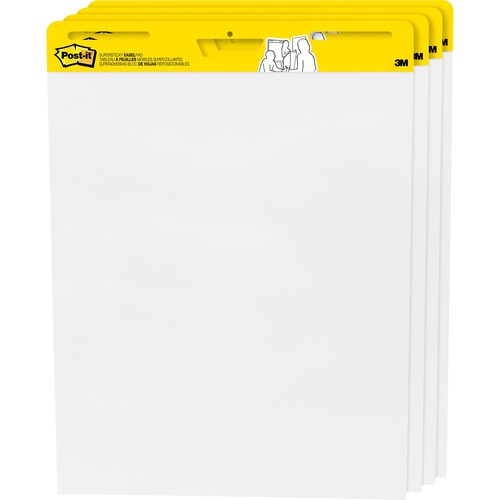 SELF-STICK EASEL PADS, 25 X 30, WHITE, 30 SHEETS, 4/CARTON