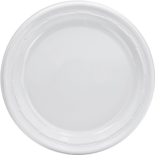 Famous Service Plastic Dinnerware, Plate, 9", White, 125/pack, 4 Packs/carton