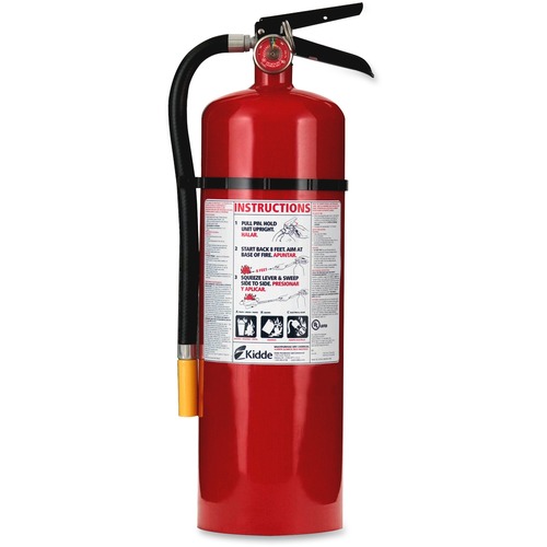 Fire Extinguisher, Rechargeable, Impact Resistant,10 lbs,Red