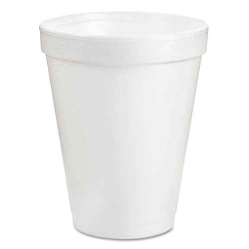 FOAM DRINK CUPS, 8OZ, WHITE, 25/PACK